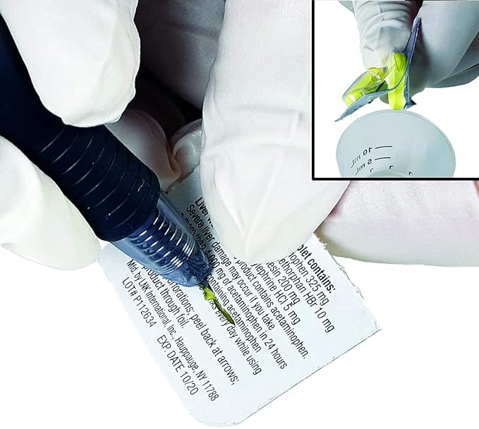 PenX - Nurse – Set 2RB - Multipurpose Medication Pill Opener - Retractable Blade - Non-Slip Grip
