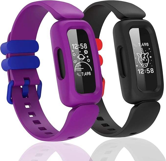 Silicone Bands Compatible with Fitbit Ace 3, Waterproof Soft Replacement Bands for Kids, Boys & Girls Bracelet Accessories