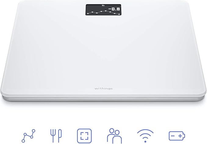 Withings Body - Digital Wi-Fi Smart Scale with Automatic Smartphone App Sync, BMI, Multi-User Friendly, with Pregnancy Tracker & Baby Mode