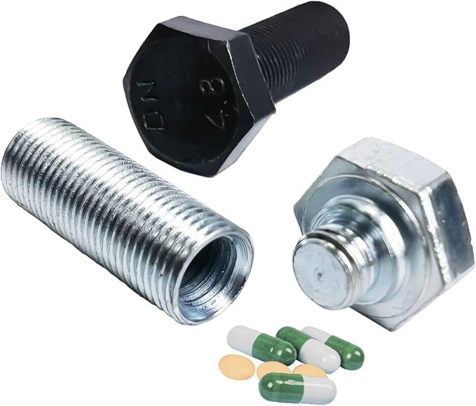 2PCS Small Pocket Pill Box, Portable Mini Pill Organizer Case Waterproof Metal Pill Holder Medication Pill Boxes Medicine Bottle for Outdoor Camping Travel 7 Day Vitamin Organizer (Silver)