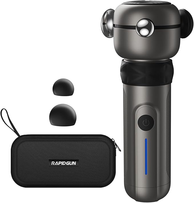 Lite Deep Tissue Therapy Massage Gun - 6500 RPM Portable Vibrating Massager for Pain Relief, Trigger Points & Stiffness, Handheld Muscle Massager for Athletes, Active Men & Women, Travel Size
