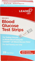 Leader Blood Glucose Test Strips for Diabetes, No-Coding, Fast, Accurate Results, Use with Leader Blood Sugar Monitoring System, 50 Diabetic Test Strips, Pack of 4