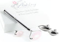 Stainless Steel Ice Roller & Rose Quartz Facial Set | Luxury Skin Care Tools for Lymphatic Drainage, Product Absorption, Skin Tightening, & Relaxation
