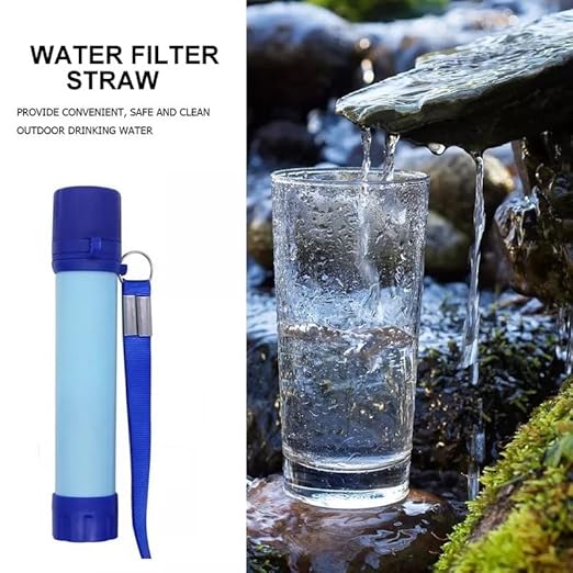 Galaxy Personal Portable Water Filter Straw Filtration Purifier for Hiking, Camping, Hunting, Fishing, Travel, Outdoor Emergency Survival Detachable Drinking One Pack