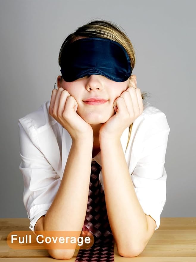 100 Pcs Sleep Masks Bulk Blindfolds for Adults with Adjustable Strap Individually Wrapped for Party Games Travel & Team Building - 10 Colors