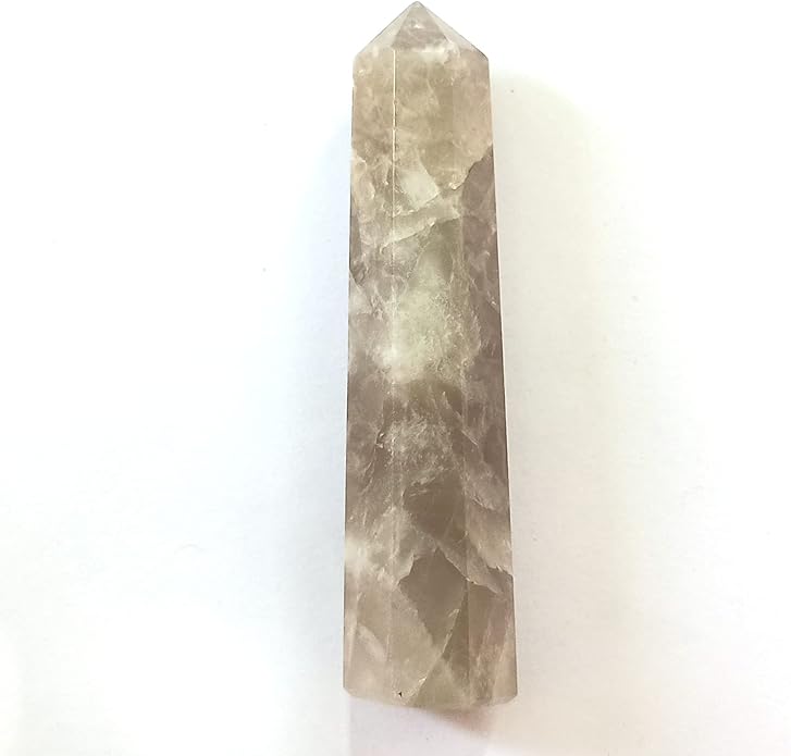 WholesaleGemShop 3 Inch Gemstones Obelisk Tower Jumbo Facet Aura Rock Crystal Natural Polished Earth Wand Spirit