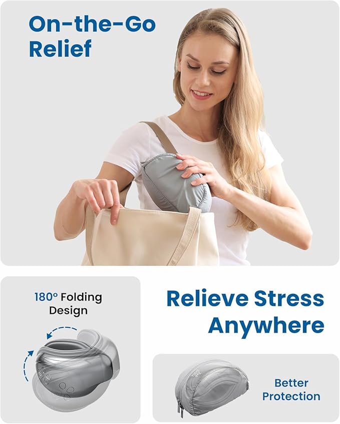 BOB AND BRAD Eye Massager with Heat and Cooling, EyeOasis 3 Eye Massager for Migraine FSA Eligible/HSA Eligible, Heated Headache Massager for Dry Eye Relief, Temple Massagers for Stress Relief