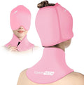 ComfiTECH Cold Cap and Neck Ice Pack Wrap Gel Combo, Care Package for Head and Cervical, Pink