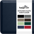 KANGAROO Thick Ergonomic Anti Fatigue Mats for Kitchen Floor, 48x20, Cushioned Standing Office Desk Mat, Waterproof Scratch Resistant Topside, Supportive All Day Comfort Padded Foam Rugs, Navy