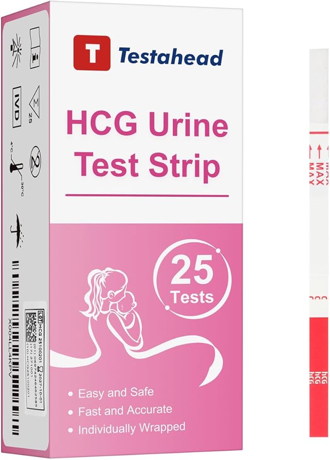 Pregnancy Test Strips, 25 Count, High Sensitivity Home Tests for Early Detection