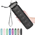 Hyeta 32oz Water Bottles with Straw - Stay Motivated and Hydrated with Convenient Times to Drink Markings, Durable, Leak-proof