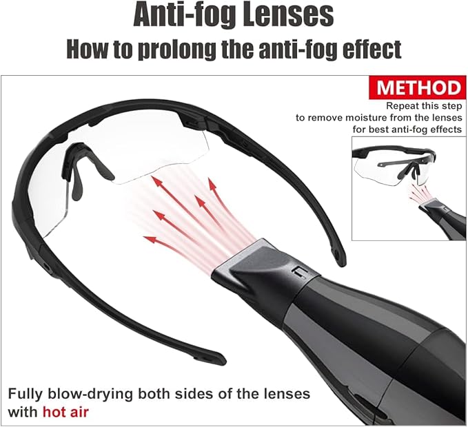 HTS HUNTERSKY Ballistic Tactical Shooting Glasses ANSI Z87+ UV400 Protective Eyewear