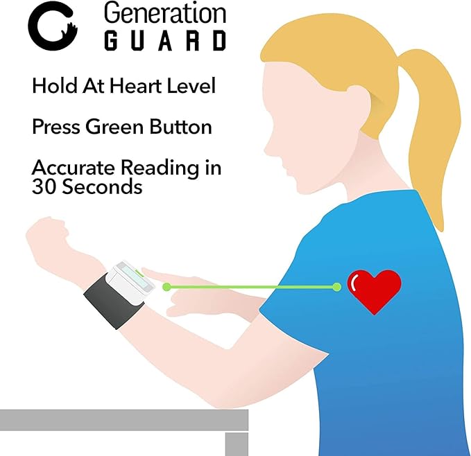 Electronic Wrist BP Monitor - Blood Pressure Wrist Cuff for Home Use - with Carrying Case - GM-500W
