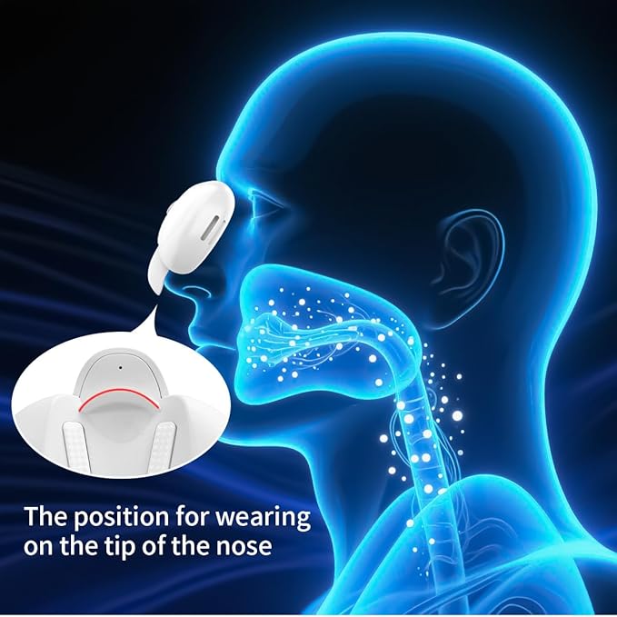 Smart Anti-Snoring Device,Smart Snore Stopper with Strong and Weak Modes for Snoring Reminder,Relief.Easy Use,AI Automatic Monitoring Portable Snore Solution for Home Office Travel (White)