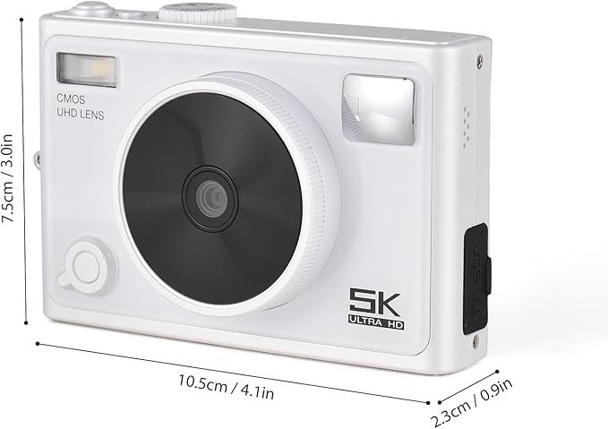 Andoer 5K Digital Camera WiFi Digital Video Camera 72MP Dual Lens 2.8 Inch IPS Screen Auto Focus 18X Digital Zoom LED Flash Color Filters Birthday Festival Gift for Students Teenagers Friends