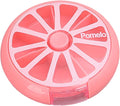 Weekly Pill Organizer - Eco-Friendly Round Pill Storage Box, Round Pill Organizer | 7-Compartment Weekly Pill Dispenser, Weekly Medication Organizer Suitable for vitaminn, Medication, and Candy