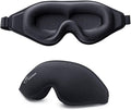 Sleep Eye Mask for Women Men, Soft and Comfortable Night Eye Mask for Sleeping, 3D Blockout Eye Cover for Travel, Blindfold with Adjustable Strap (Black)