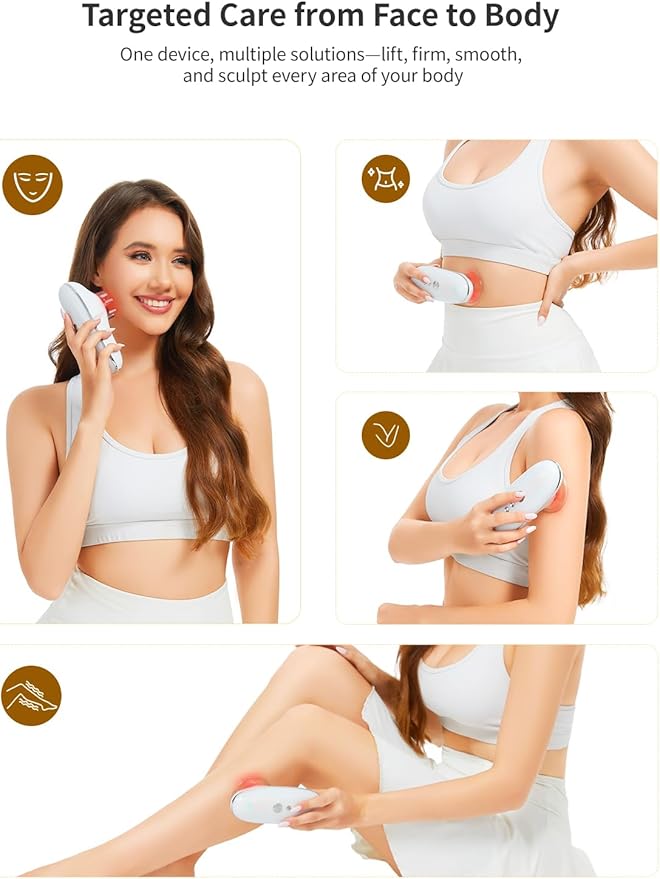 DiDEER 5-in-1 Body Sculpting Machine - Best Cellulite Removal Machine - Lymphatic Drainage Massager & Anti Cellulite Massage Tool & Skin Tightening for Face, Belly, Arms, Legs, Waist, Love Handles