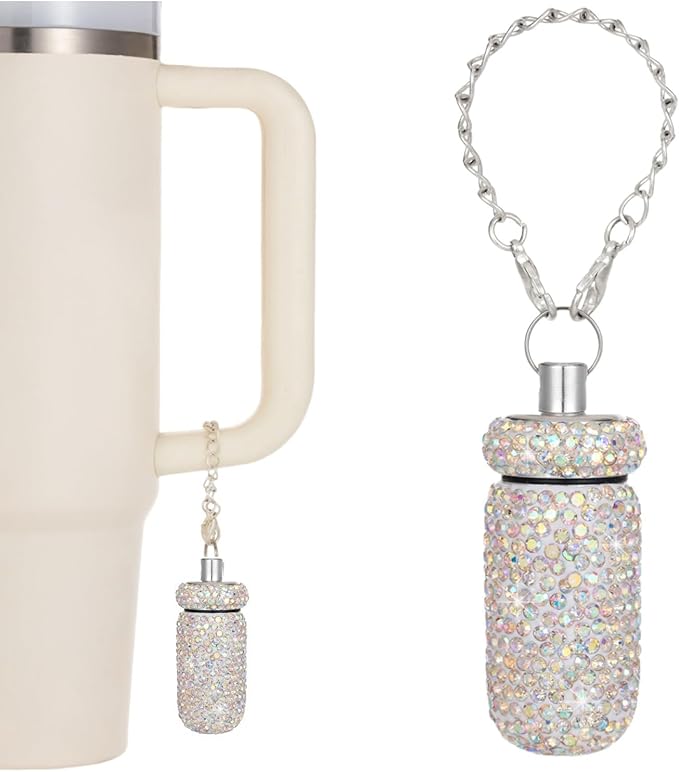 Pill Holder for Tumbler with Handle Bling Stanley Cup Accessories Pill Organizer for Stanley & YETI & Simple Modern & BrüMate (Colorful)