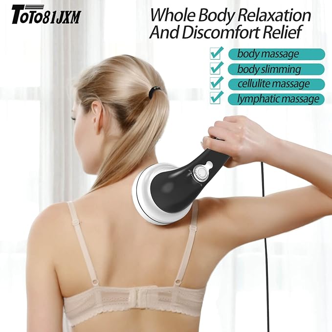 Cellulite Massager,Body Sculpting Machine for Stomach Fat,Handheld Cellulite Remover for Sculpt Belly,Thigh,Butt,Vibrating Massager for Deep Tissue & Lymphatic Drainage,Suitable for Women Man at Home