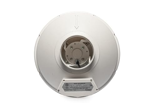 Festa AMG Maverick Radon Fan - Quiet and Energy Efficient 260 CFM Radon Mitigation System Inline Duct Fan - 4" Electric Inline - Made with Sturdy Glass Reinforced Poly-Resin – White