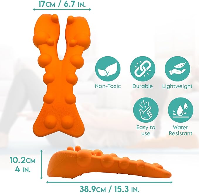 COZLOW Trapezius Trigger Point Massager, Occipital Release Tool w/ 14 Massage Nubs, Muscle Knot Remover for Neck & Upper Back Pain Relief, Myofascial Release for Tension & Tight Knots in Spine