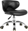 Pedicure Stool Hydraulic Height Adjustable with Back Support for Nail Salon Manicure Tech Pedicure Spa (Black)