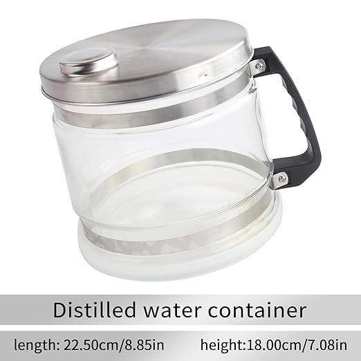 1 Gallon/ 4l Glass Water Bottle Carafe for Distiller,Replacement Distilled Water Jug Compatible with Counter Top Water Distiller Filter