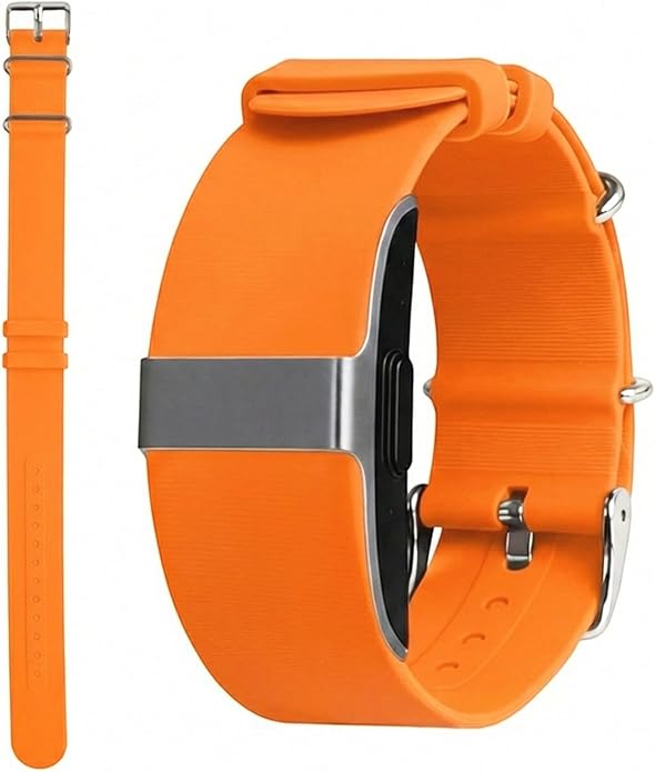 Silicone Loop Strap Compatible with Hume Health Band, Soft Silicone Replacement Band Adjustable Clasp Buckle Closure Strap Wristband for Fitness Tracker