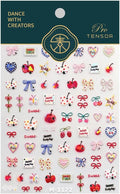 Small Cute Sticker 3D Relief Design Decals for iPhone 17 PRO / 17 PROMAX Cell Phone Camera Screen Lens,for NintendSwitch Game Handle Controllers，Scrapbooking Laptop Diary Planner Collage DIY (M-1172)