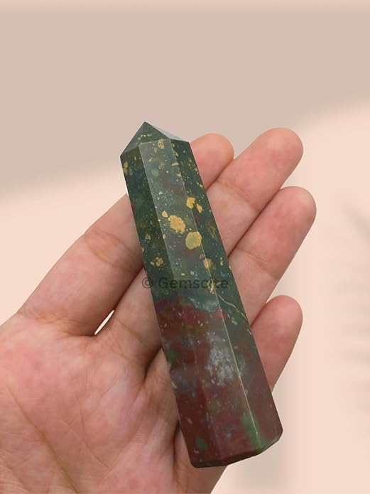WholesaleGemShop 3 Inch Gemstones Obelisk Tower Jumbo Facet Aura Rock Crystal Natural Polished Earth Wand Spirit