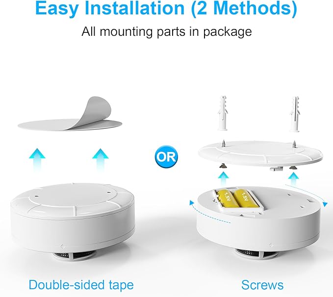 Smoke Detector, Fire Alarms for Home, Battery Powered Photoelectric Smoke Alarm with Test/Mute Button,6 PCS