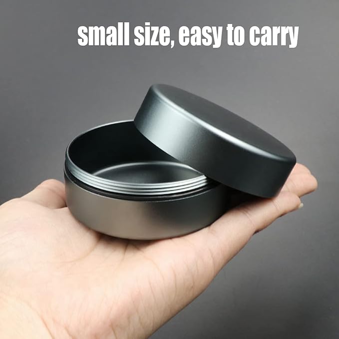 Small Round Metal Pill Box, Travel Pill Container Aluminum, Portable Pill Case Moisture Proof, Outdoor Pill Holder Medicine Organizer Container for Purse Handbag Pocket