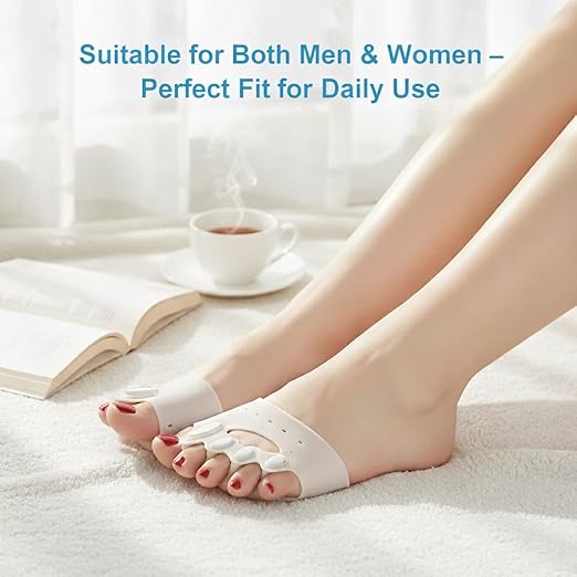 Upgraded Toe Separators & Toe Spacers for Women and Men - Podiatrist Recommended, Bunion Corrector, Foot Alignment and Pain Relief(2 Pair)