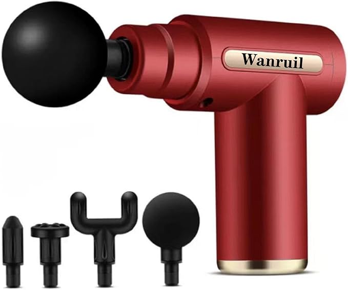 Massage Gun,Upgrade Deep Tissue Muscle Massager for Pain Relief,Percussion Massager with 4 Massage Heads & Silent Brushless Motor,Portable Handheld Massager Gifts for Women Men