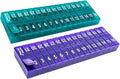 AM/PM 31 Day Once-a Day Monthly Pill Planner Organizers - Large Compartment Pill Boxes Store Medications for Entire Month Plus Compartment for Extra Pills (AM/PM) (Teal & Purple)