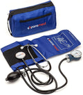 PARAMED Aneroid Sphygmomanometer with Stethoscope – Manual Blood Pressure Cuff with Universal Cuff 8.7-16.5" and D-Ring – Carrying Case in The kit – Blue