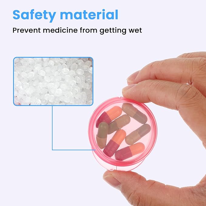 5 Packs Mini Pill Case Small Pill Organizer Box Portable Vitamin Holder Travel Pill Container for Pocket Purse Pills Storage Box to Hold Medicine Cod Liver Oil