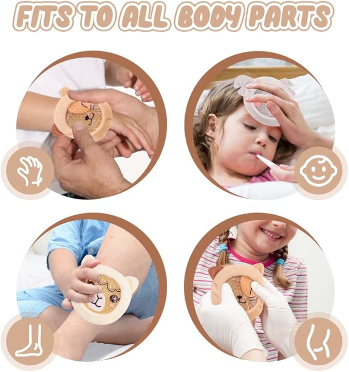 Hilph Kids Ice Packs for Boo Boos, FSA Eligible, HSA Approved, 3 Gel Toddler Cold Packs with Cute Cover for Injuries Reusable, Hot Cold Compress for Pain Relief, Toothache, Wisdom Teeth, Fever