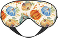 Watercolor Fall Pumpkin Sleep Mask Eye Mask with Adjustable Strap Eye Sleep Shade Cover Blocks Light for Women Men Airplane Travel Nap