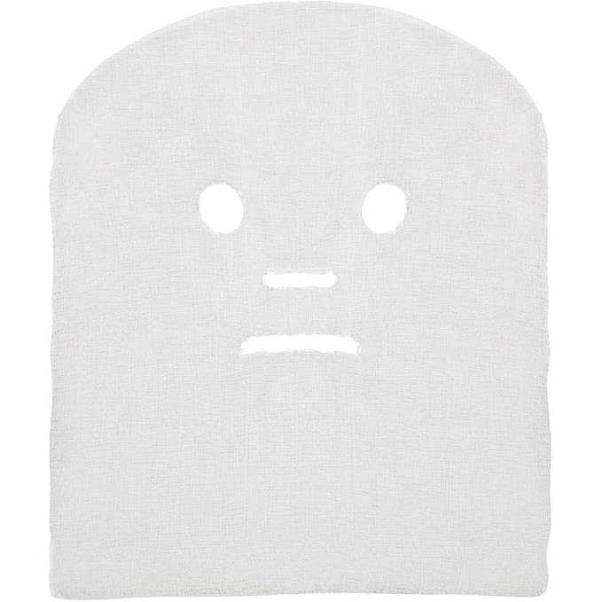 Gauze Facial Mask, 100% Cotton Gauze Pre-Cut for Facial Spa, High Frequency Treatments 100 Count