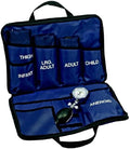 LINE2design Blood Pressure Aneroid Kit System - EMS Emergency Portable Travel Size First Aid Large Adult-Child Manual BP Universal Cuffs Kit-5 with 5 Different Sized Durable Cuffs Trauma Kits