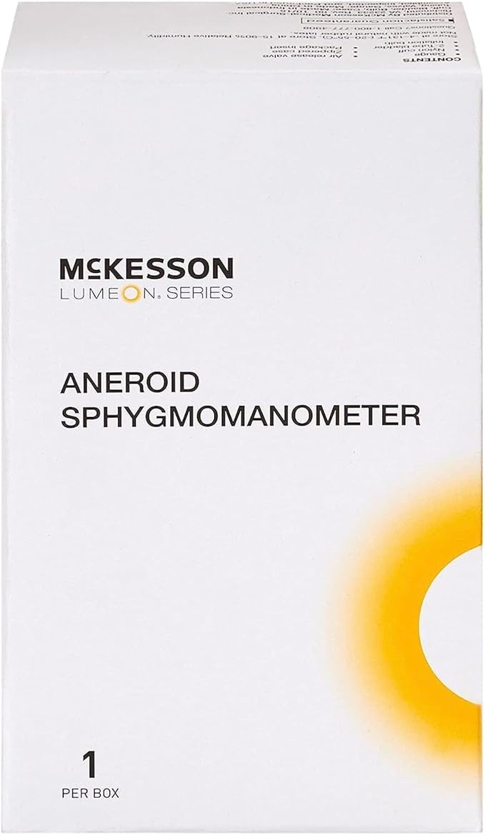 McKesson LUMEON Blood Pressure Cuff and Bulb with Gauge, Pediatric Aneroid Sphygmomanometer, Green, Child, 12 cm to 17 cm, 1 Count