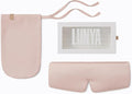 Lunya Washable Silk Sleeping Mask - Thermoregulating Mulberry Silk, Light Blocking and Comfortable Fit – Sleep Mask for Women and Men with Box - Delicate Pink - Large