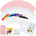 114PCS Travel Pill Organizer - RAINFLOW Bpa Free Pill Bags for Travel, Pack of 50 Clear Label Writing Baggies 50 Mylar Bags 7 Colors Small Ziplock Bag 7 Pill Box AM PM Supplements Baggies