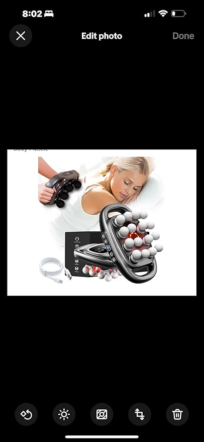 Msg - 16 Heads Deep Tissue Percussion Massager, Anti Fatigue Device, Red Light Quiet Therapy - Muscle Massage Gun for Back, Shoulders, Legs and Body Muscle Pain Relief