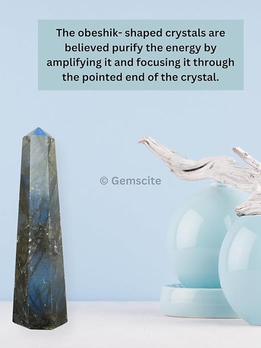 WholesaleGemShop 3 Inch Gemstones Obelisk Tower Jumbo Facet Aura Rock Crystal Natural Polished Earth Wand Spirit