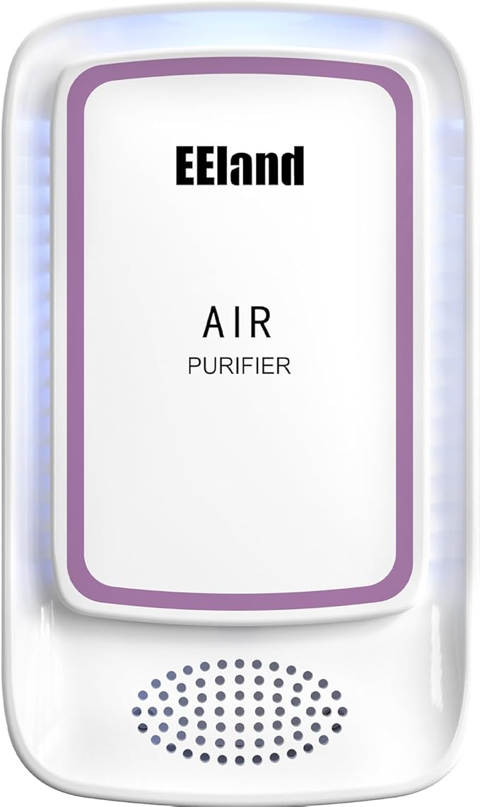 Air Ionizer for Home - 4 Pack Plug In Negative Ion Generator, Quiet Filterless Air Cleaner for Bedroom, Bathroom, Office & Kitchen, Compact Air Freshener for Smoke, Dust and Pet Odors