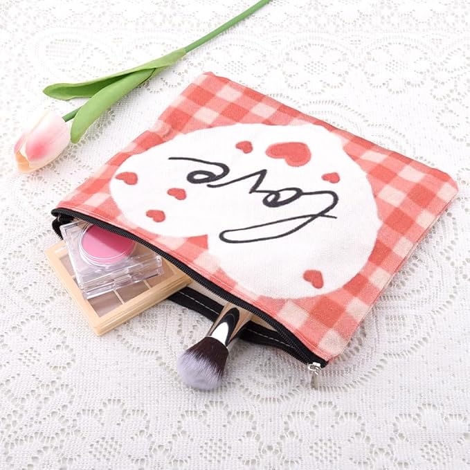 Valentines Day Toiletry Bag Pouch Love Heart Makeup Cosmetic Bag Engagement Anniversary Wedding Gifts Bags for Women Wife Girlfriend Fiancee Travel Make Up Bags Organizer Gf Graduation Bday Gift Idea