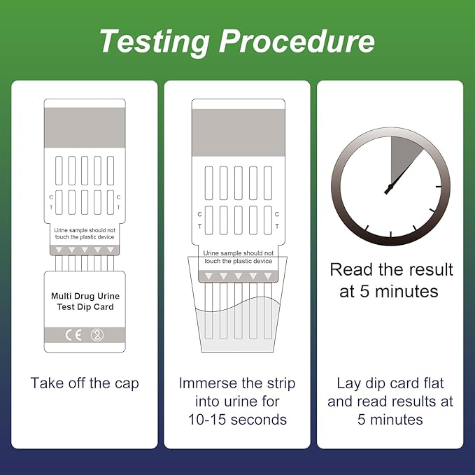 Drug Test Kit - 12 Panel Home Urine Test Strips for Marijuana(THC),COC, and More | Instant Results | 5 Pack for Workplace, Healthcare & Personal Use